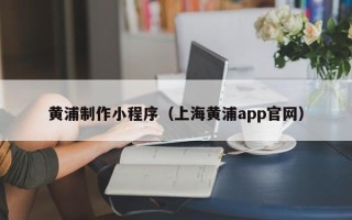 高安黄浦制作小程序（上海黄浦app官网）
